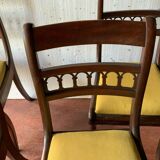 Four 2th century mahogany board-style chairs