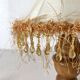 Retro wood and pearl lamp