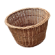 Large round woven wicker basket