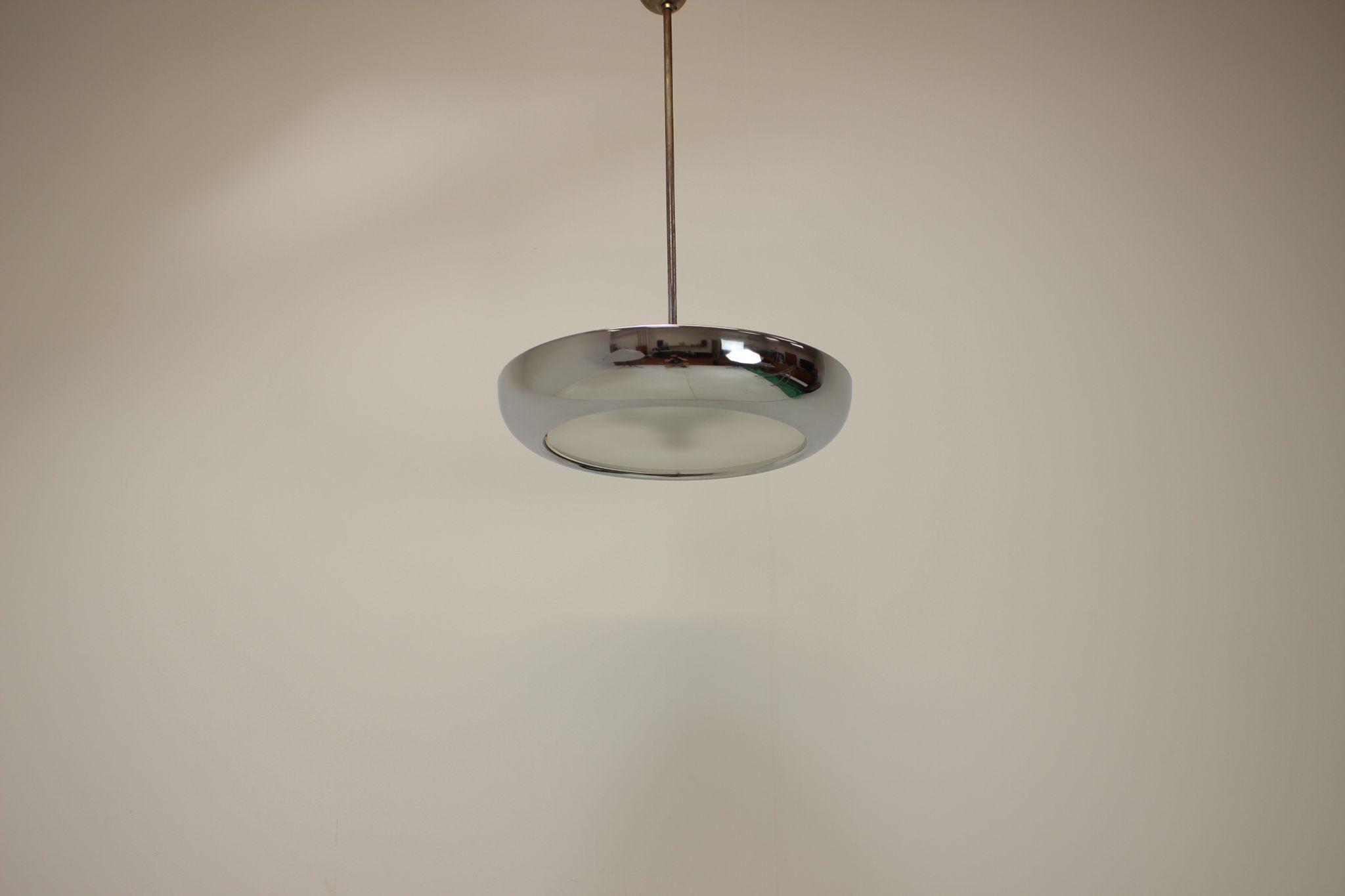Ufo pendant lamp by josef hurka for napako 1940s