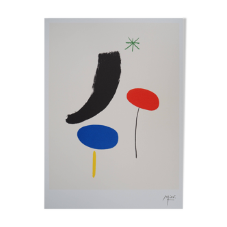 Joan MIRO: Surrealist composition, signed lithograph