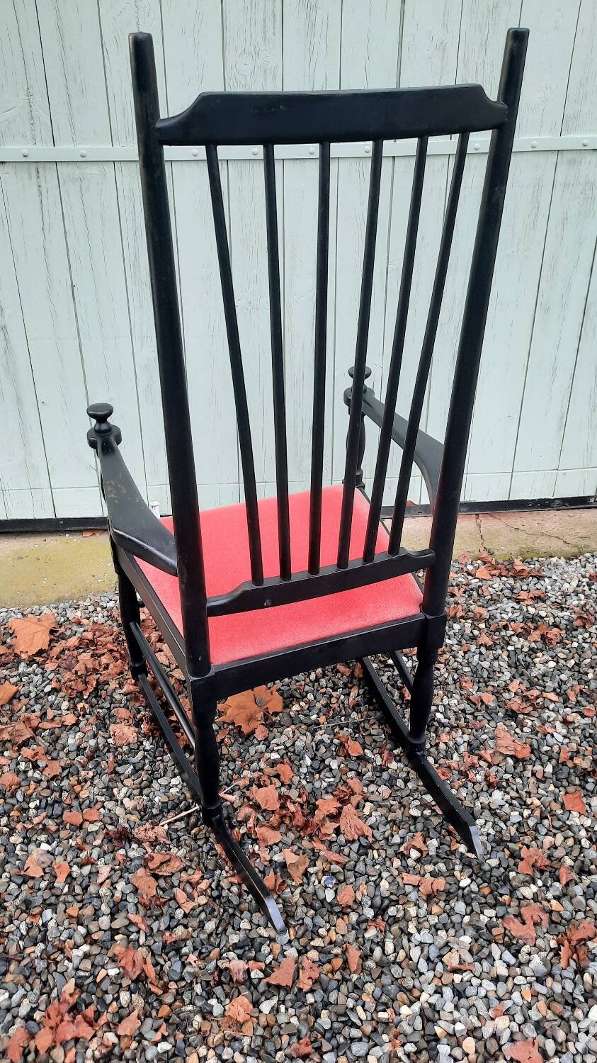 Wooden rocking chair / Fabric year 1967