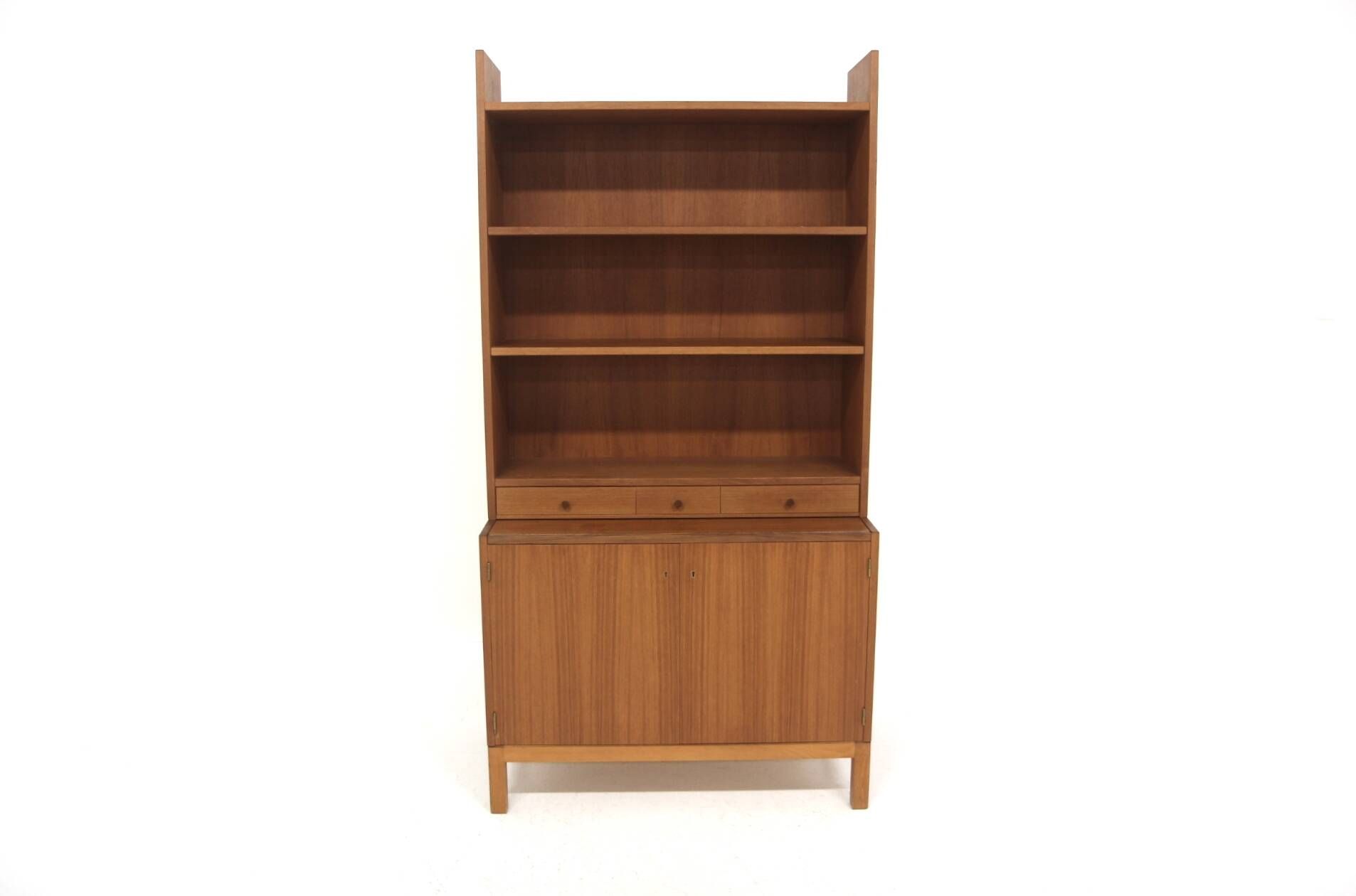 Commode-bibliothèque scandinave en teck, Suède, 1960
