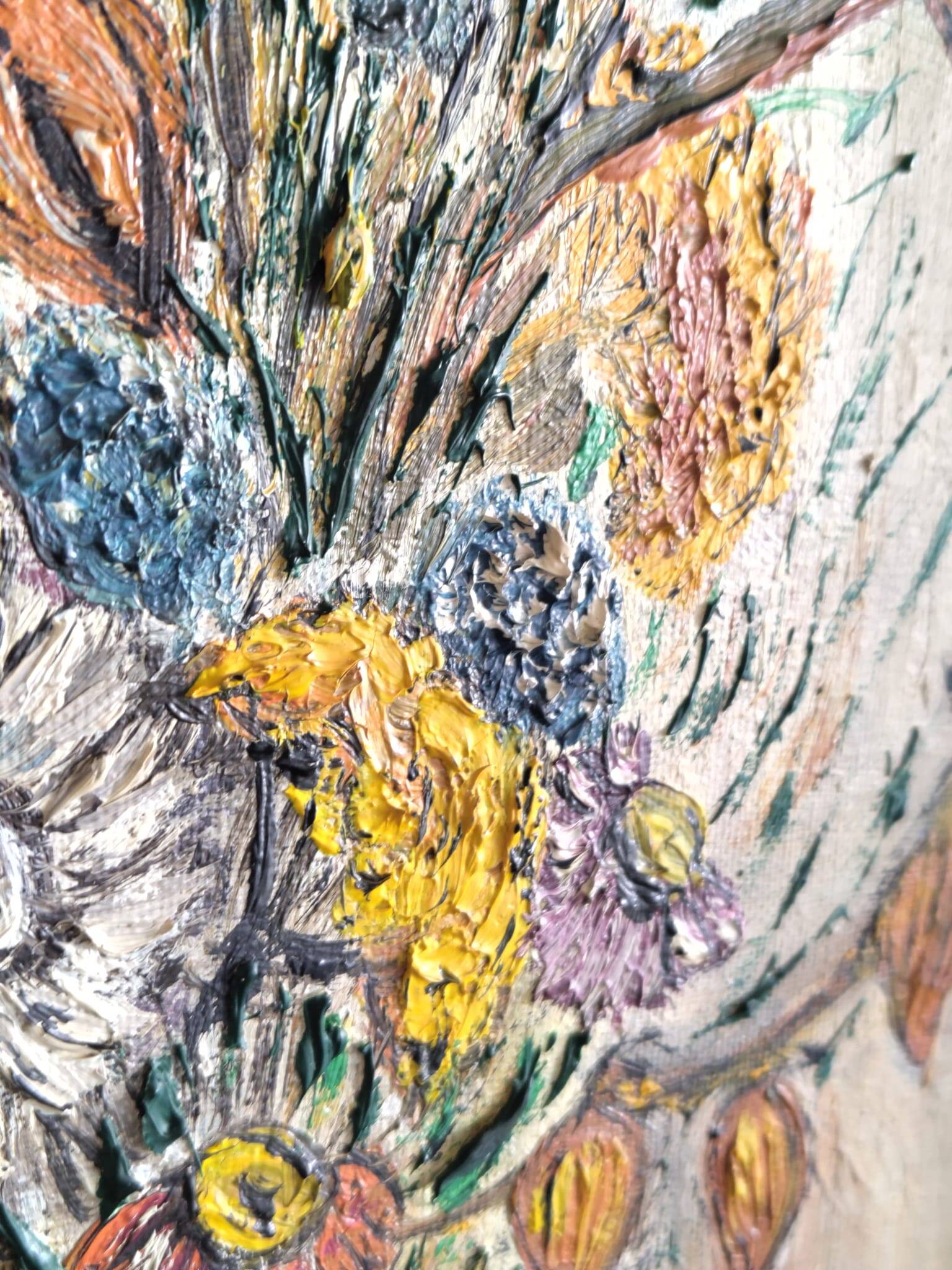 Floral bouquet – Oil painting in impasto