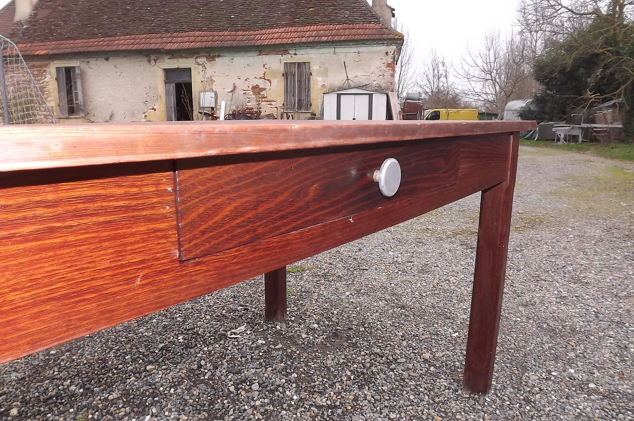 Oak and pine, 2 extension farm table