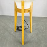 Mid Century Sculptural Floor Lamp with Glass Shade, 1970s