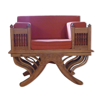 Indonesian teak armchair