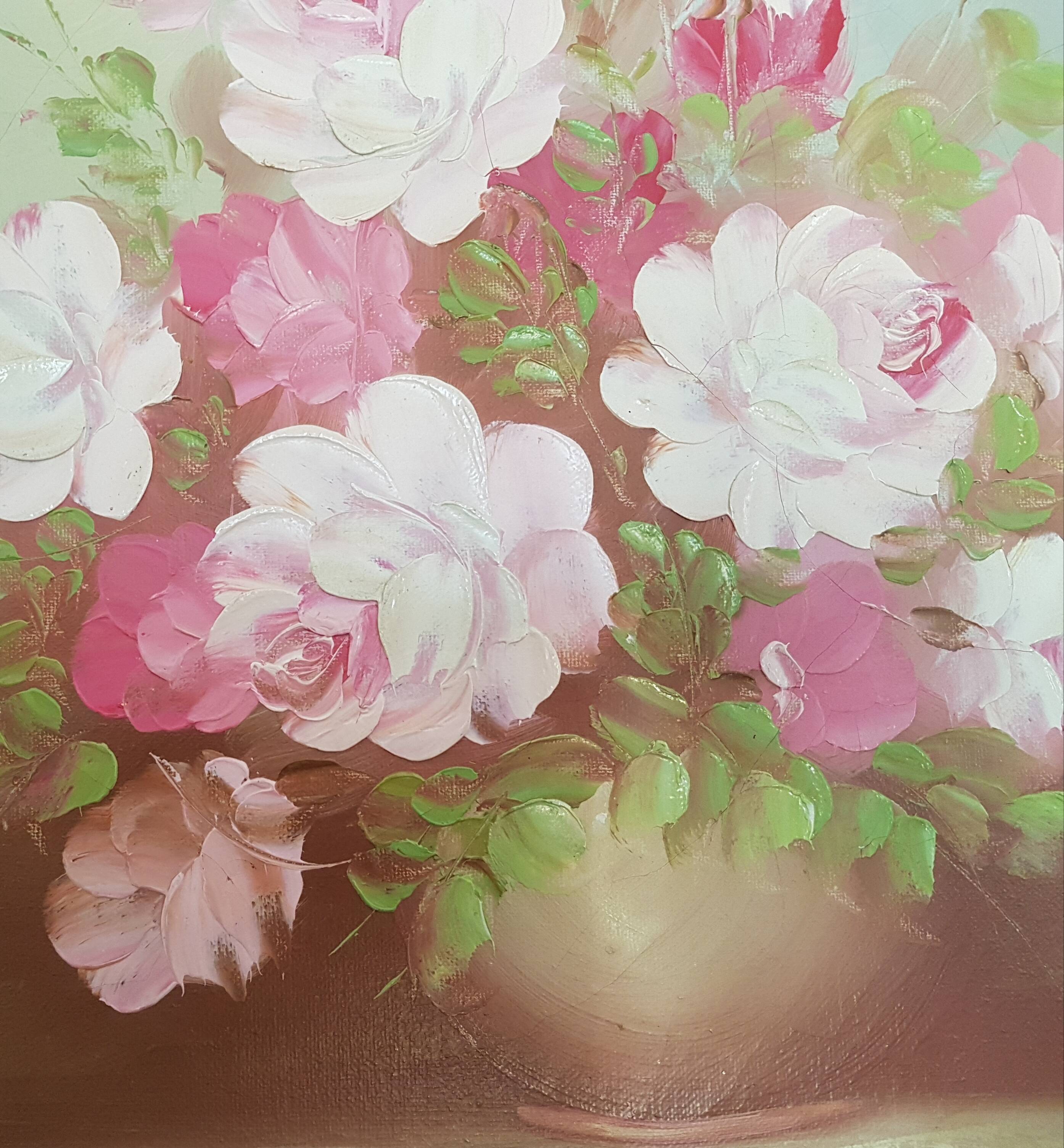 Table Oil on canvas by Les Roses