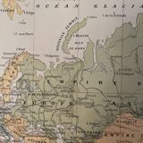 Lithography on Earth from 1897 - major communication routes, population density and religions