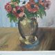 Tableau peinture bouquet de fleurs signé J Lauga