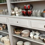 Great bibliotheque old grey patina