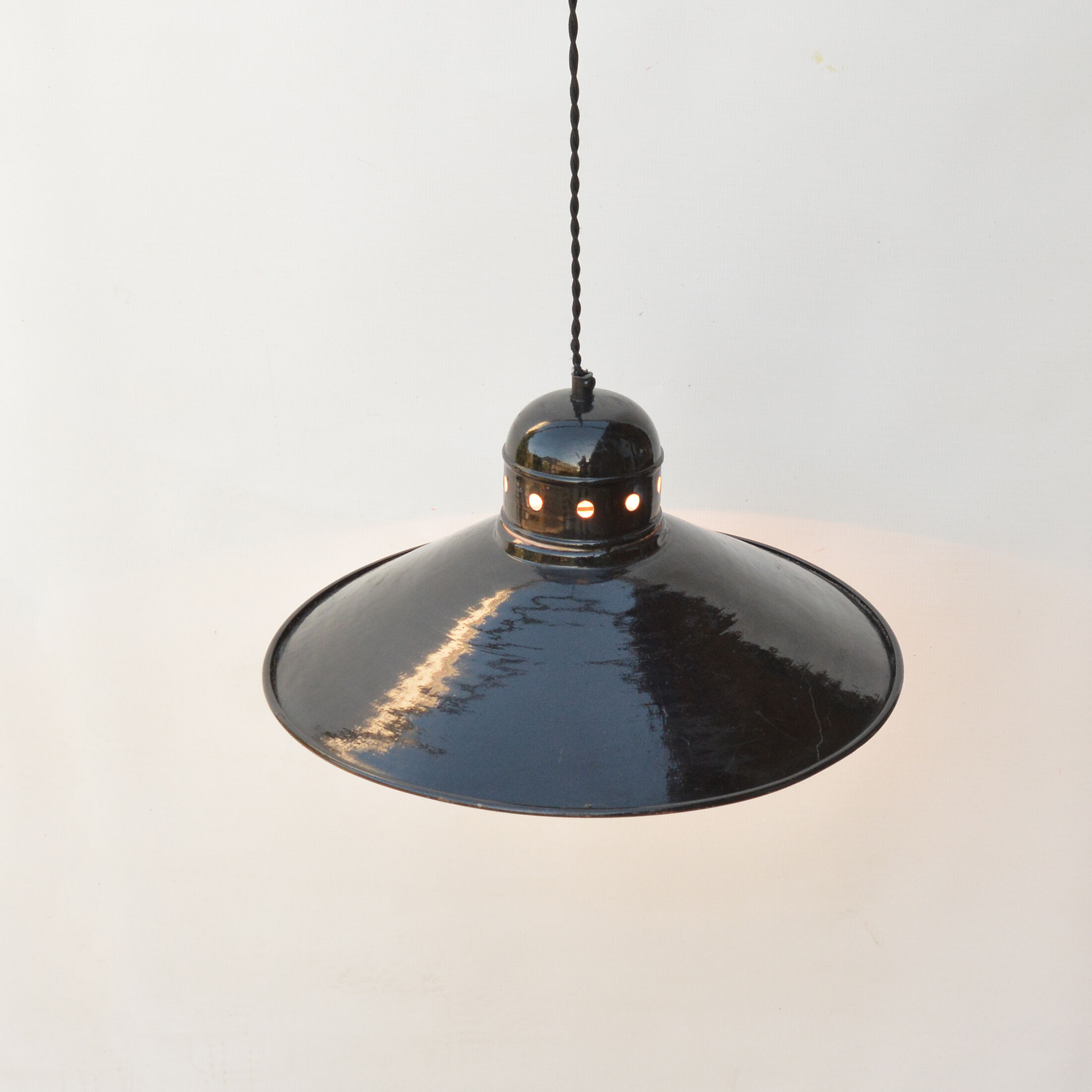 Industrial pendant lamp, Storch Leuchten, Germany, 1960s
