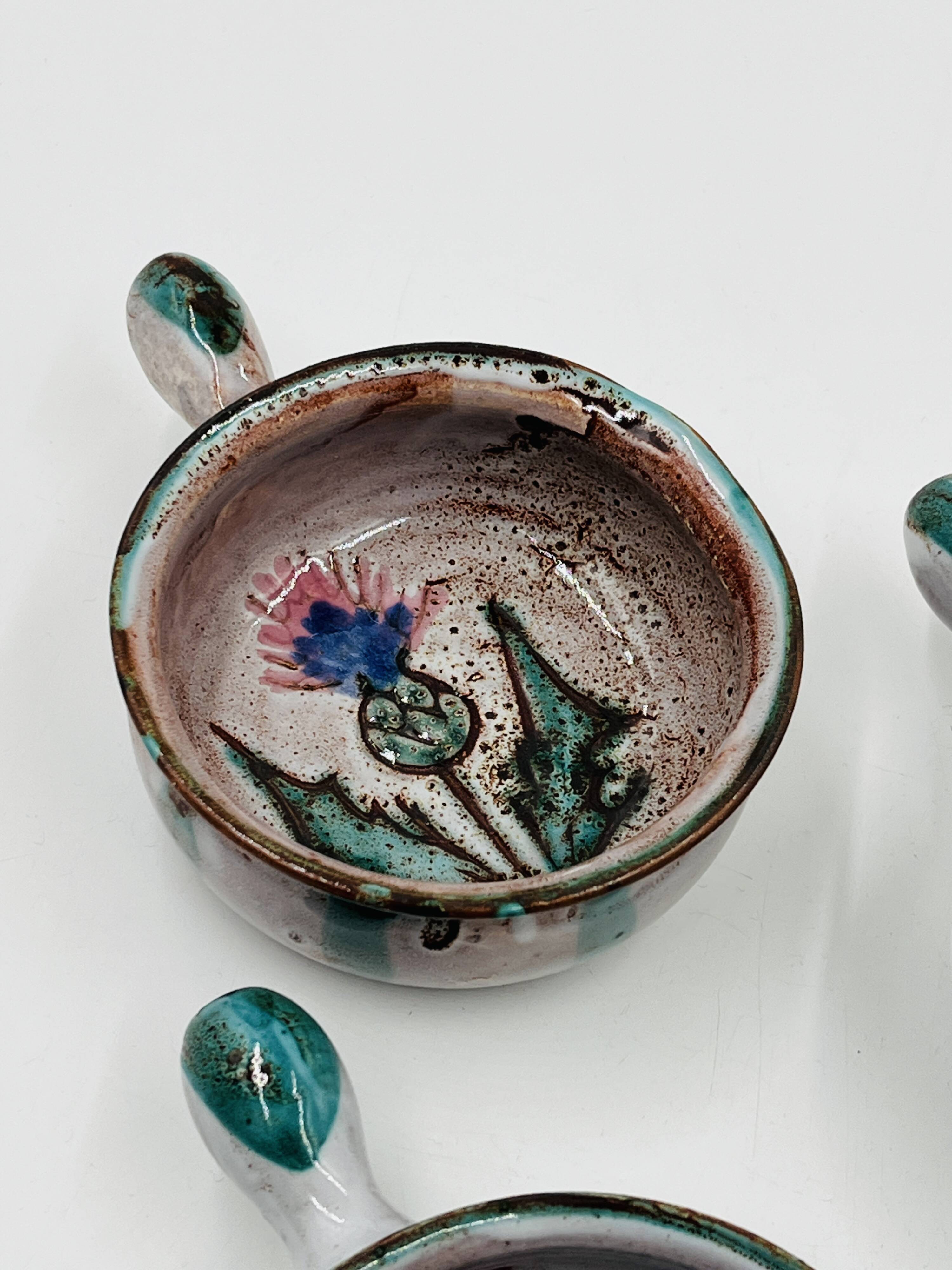 Set of 4 Vallauris Chardon ramekins by Étienne Daniel