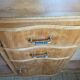 1950s two-body buffet, oak veneer, tapered legs.