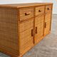Vintage rattan & bamboo sideboard / credenza, 1970s