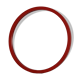Kartell red round mirror 1980s