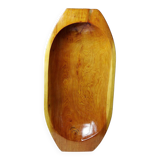 Large, deep wooden bowl, vintage Moroccan.