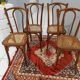 Suite of 4 chairs of Bistrot cannage Japy Frères 1920s