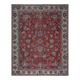 Tapis d'aire vintage persan fait main en laine rouge surdimensionné 298x383 des années 1970