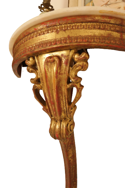 Antique style wall console Italy gilded wood