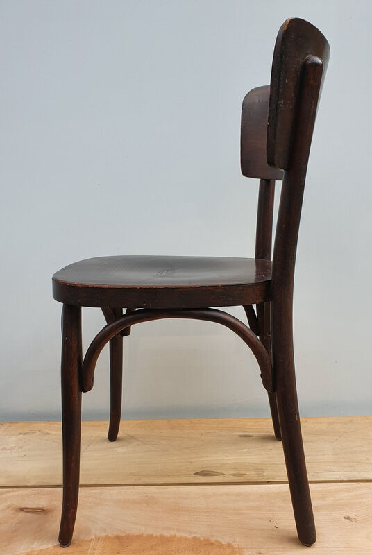 2 mahogany varnished bistro chairs