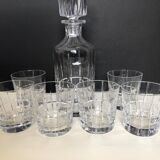 Cut crystal whiskey service