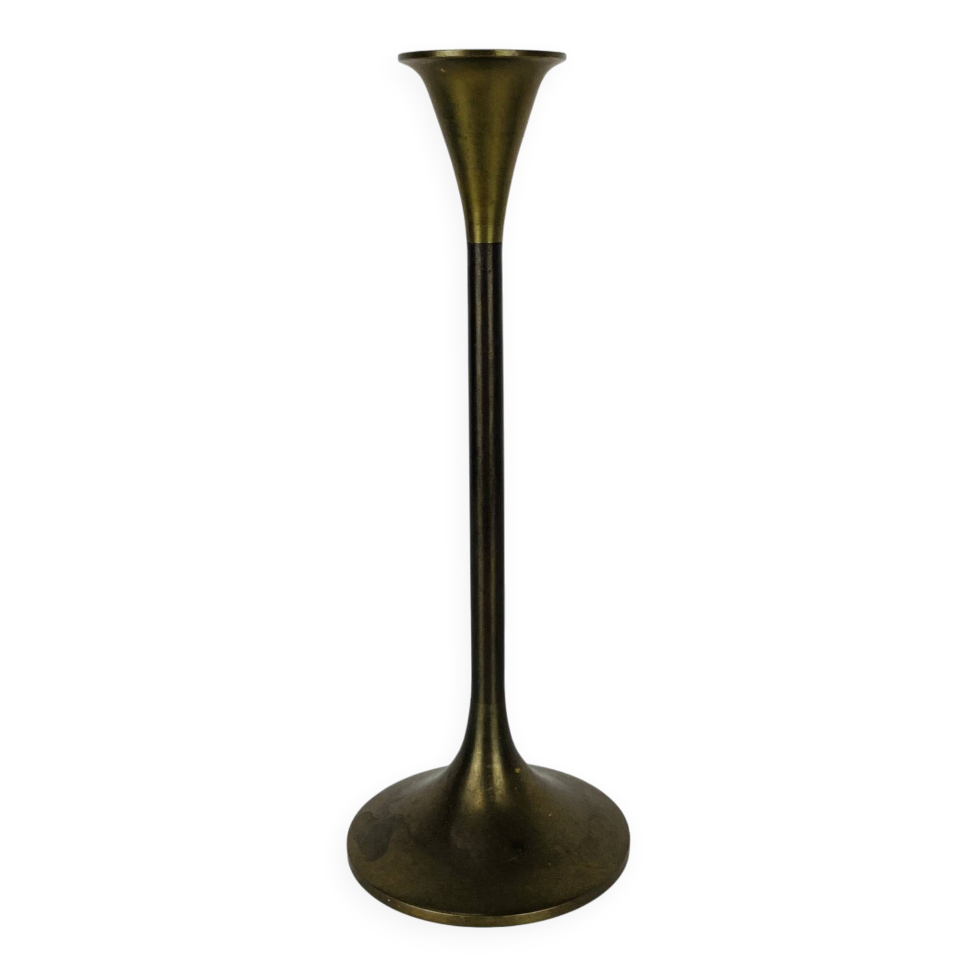 Scandinavian brass candle holder, 1960s