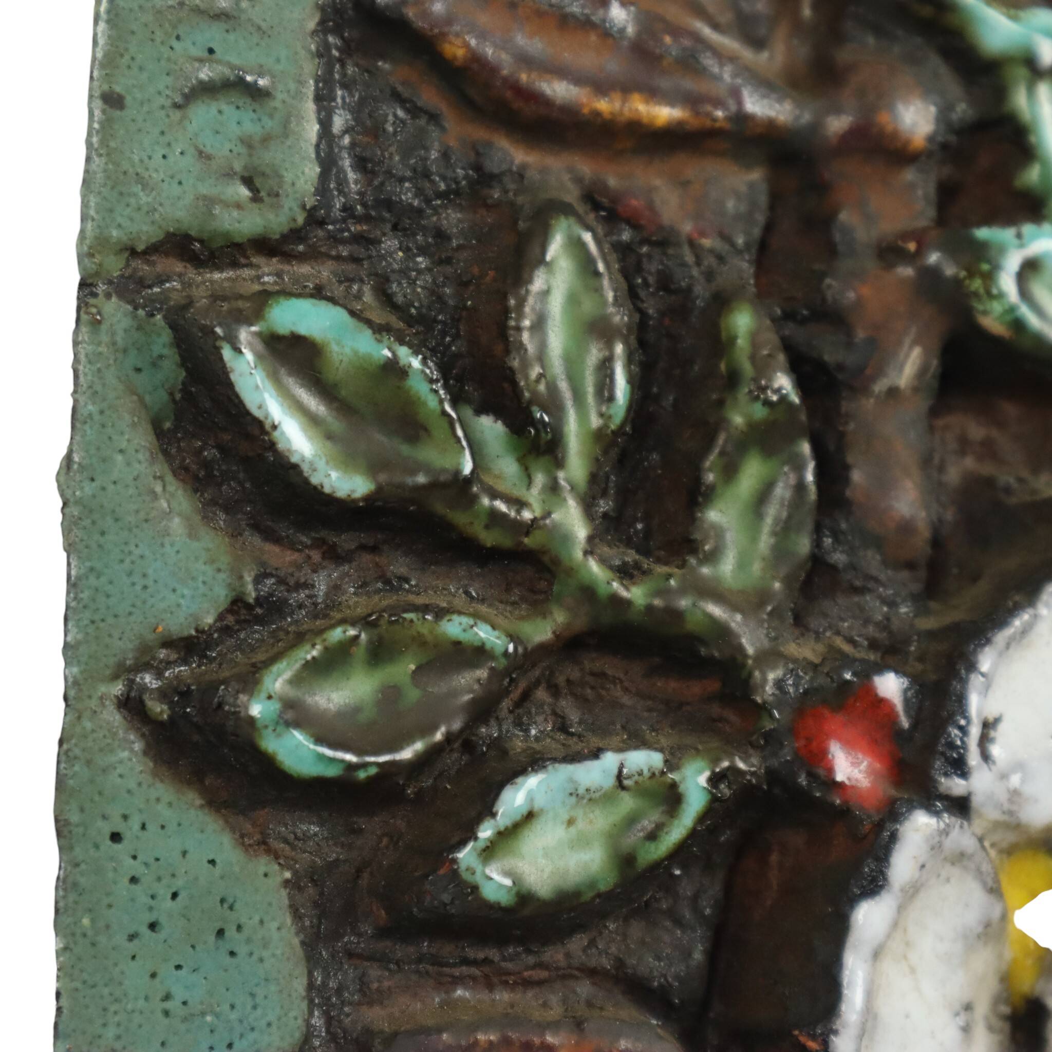 Ceramic Wall Sculpture Plaque Ruscha West Germany