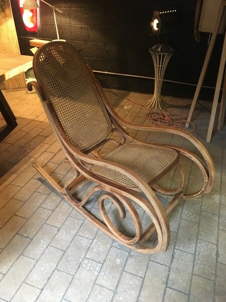 Rocking curved wooden flesh early 20th century