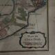 Color engraving under glass, plan of Isle Daix, 18th century