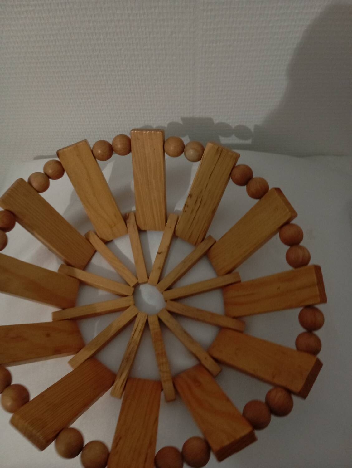 Olive wood fruit bowl