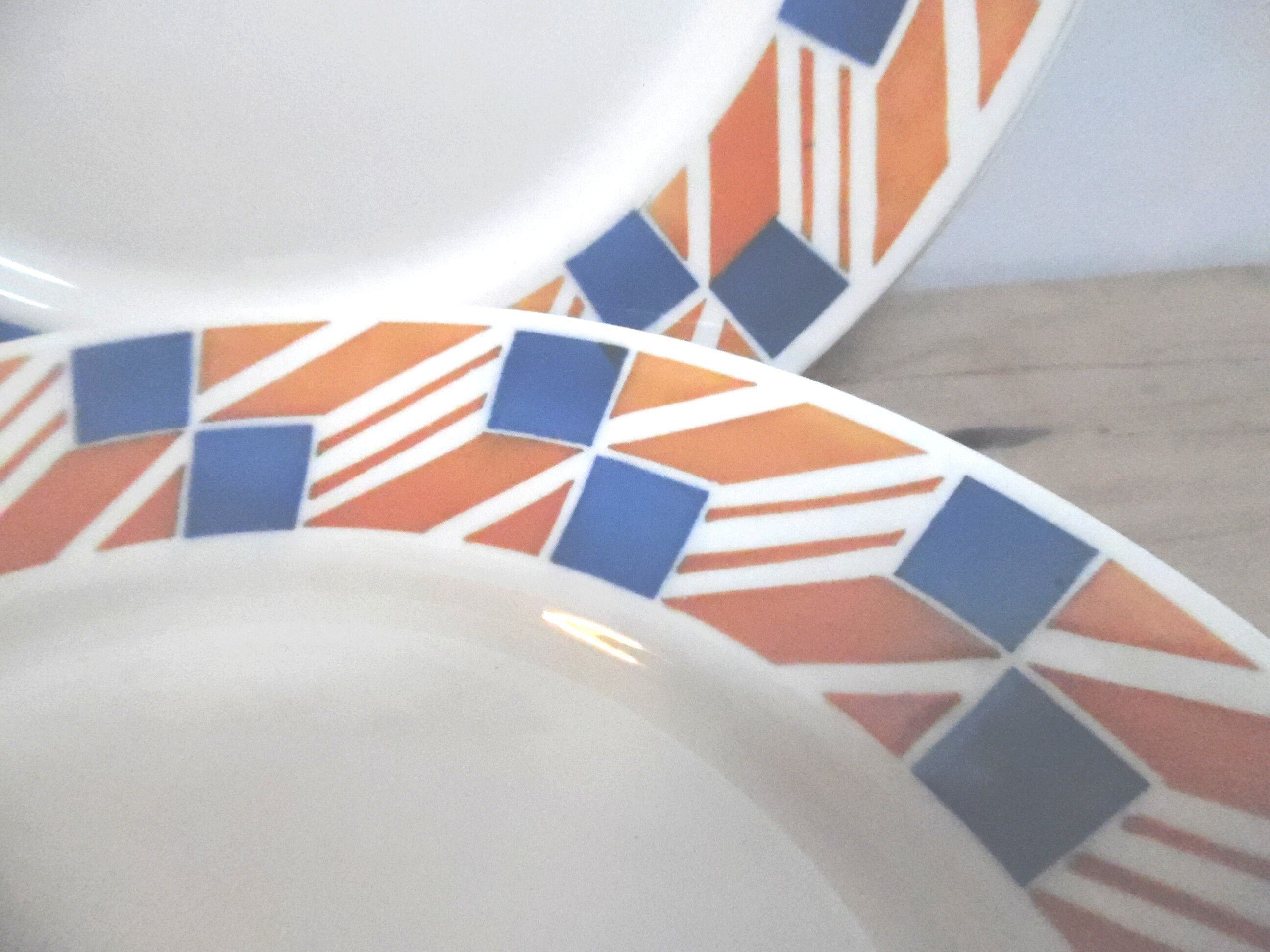 Six plates badonviller earthenware
