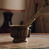 Old bronze mortar