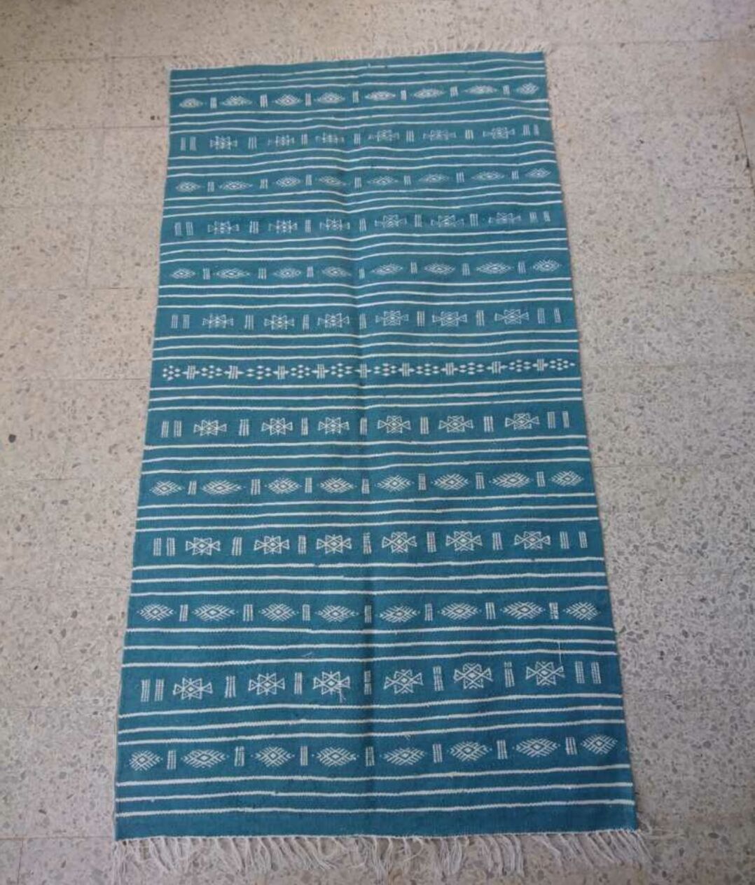 Kilim blue and white  200x100cm