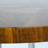 Restored Bauhaus Round Table in Walnut by Robert Slezak, 1930s