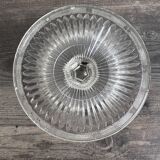 Antique glass bowl on pedestal