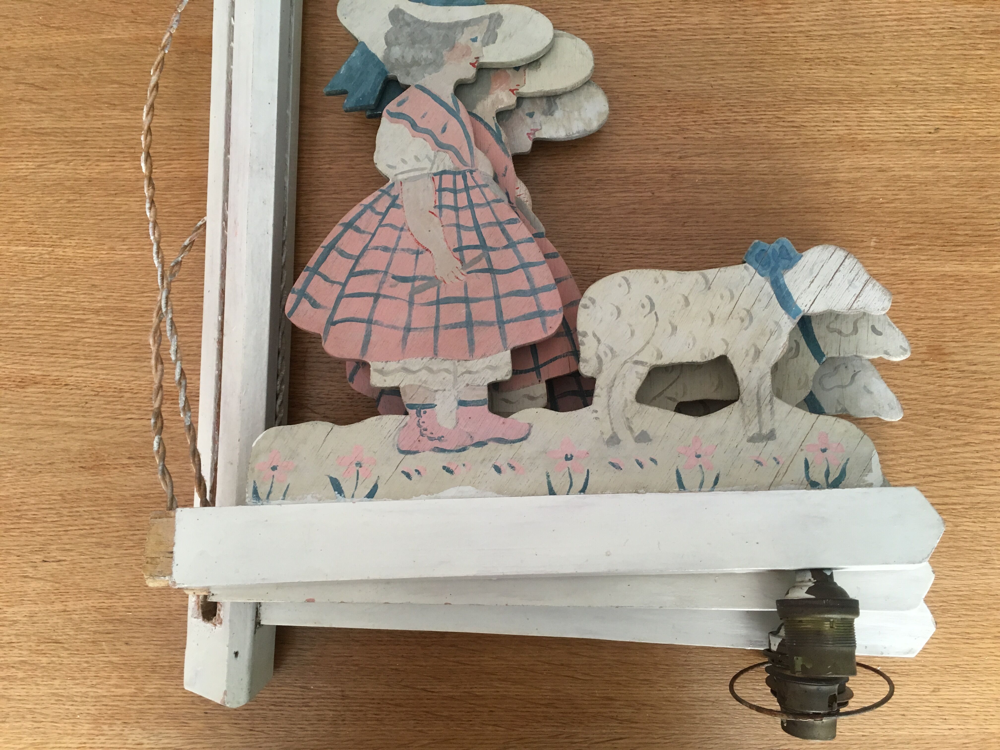 Rare children's room Art Deco style Bonnichon Bonton Bonpoint nursery chandelier