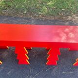 Handcrafted wooden bench