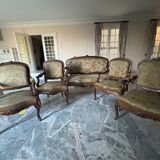 Sofa and 4 Louis XV style armchairs