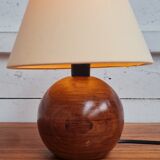 Walnut ball lamp