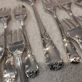 Frionnet rocaille silver metal cake forks 12 cake forks