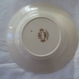 4 plates sarreguemines, hollow faience flowers strasbourg