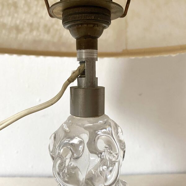 Lampe en cristal style Daum, années 50