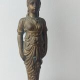 Antique Candlestick  Bronze Vienna Austria Caryatide Greek Ancient 46 cm