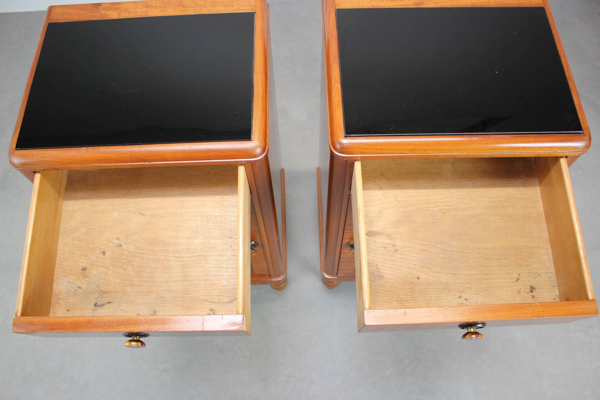Art Deco Pair of Bedside Tables, 1930s, Czechoslovakia