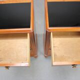 Art Deco Pair of Bedside Tables, 1930s, Czechoslovakia