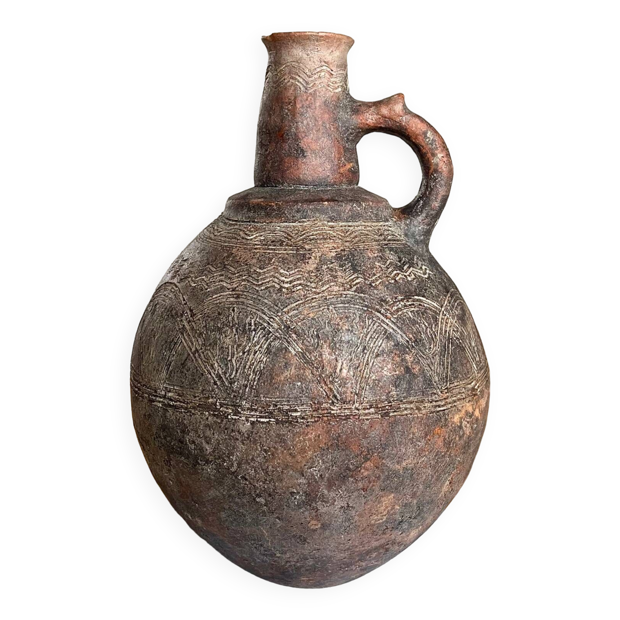 Old terracotta jar