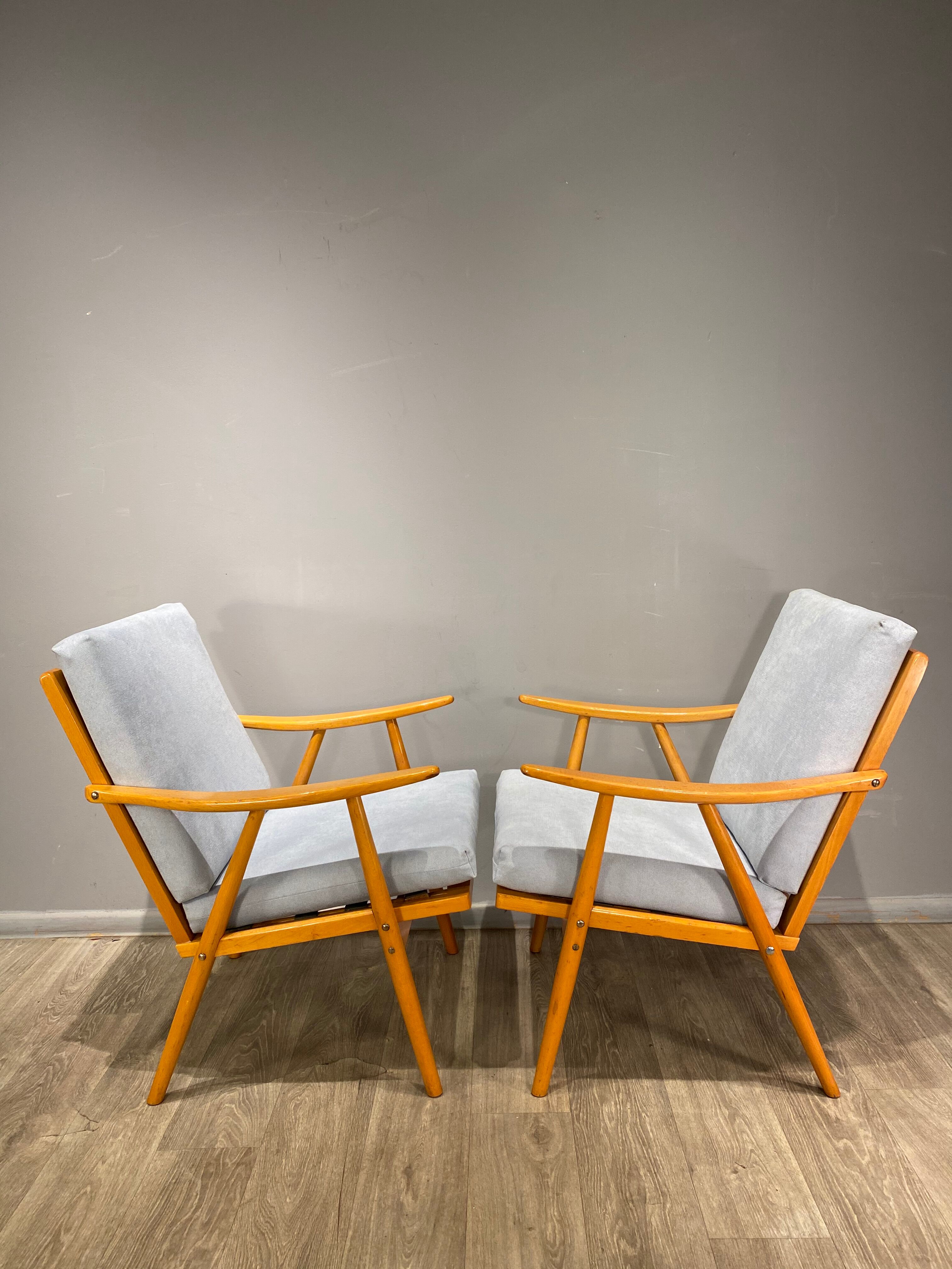 Para lekkich foteli TON Vintage Czechy 60'