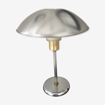 Mushroom lamp 70s glass and metal
