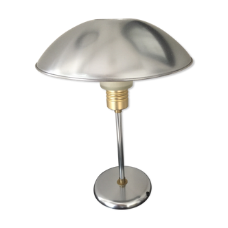 Mushroom lamp 70s glass and metal